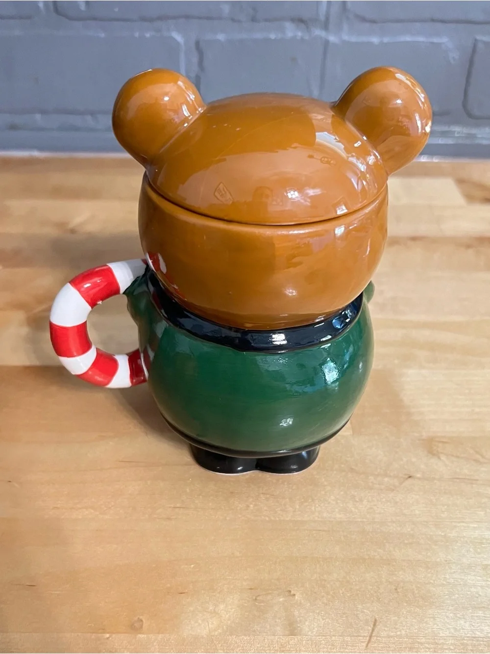 Christmas Teddy Bear Mug With Lid  and  Small Decorative  Reindeer Teapot Bundle